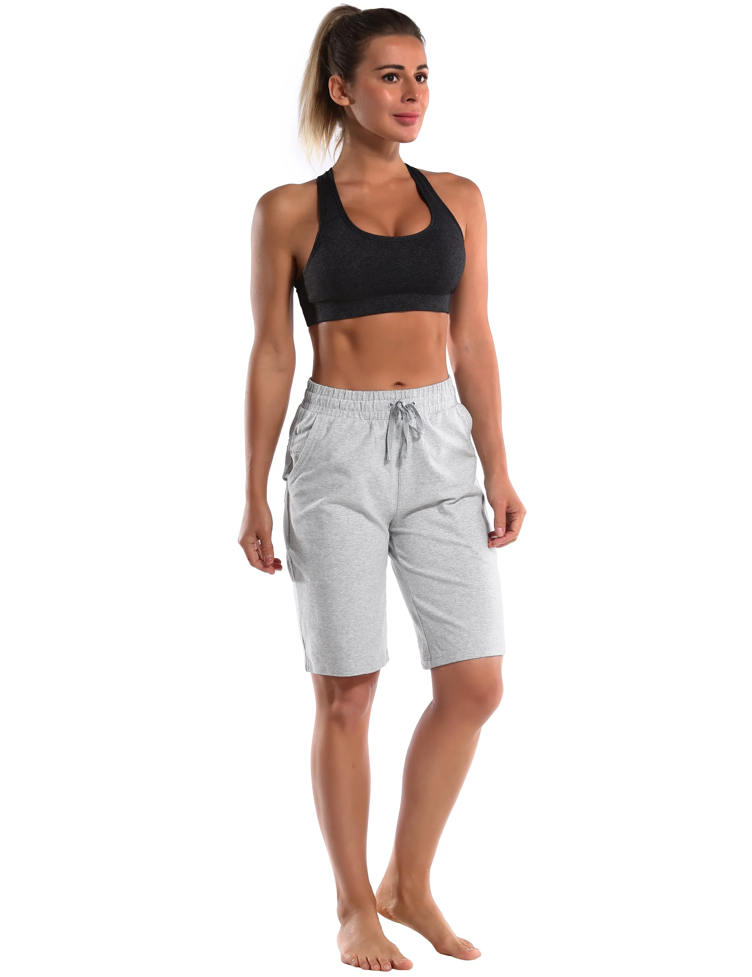 10" Joggers Shorts heathergray_Plus Size