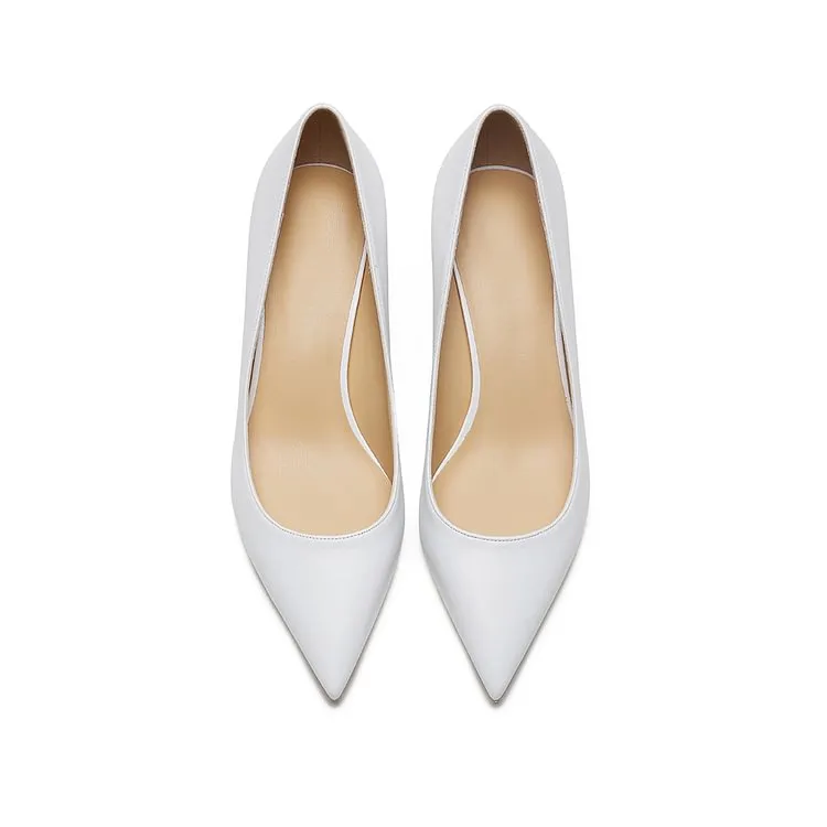 30mm Women's Low Heel Kittens Pointed Toe Casual Slip On Matte Pumps