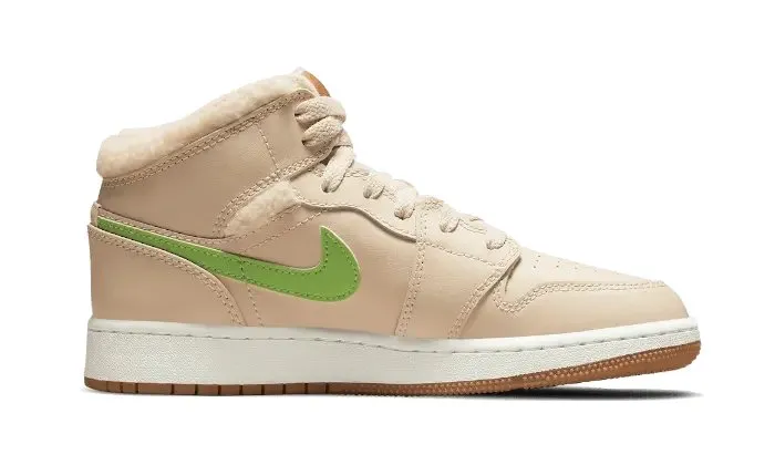 Air Jordan 1 Mid Fleece Pearl White