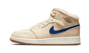 Air Jordan 1 Mid Fleece Pearl White