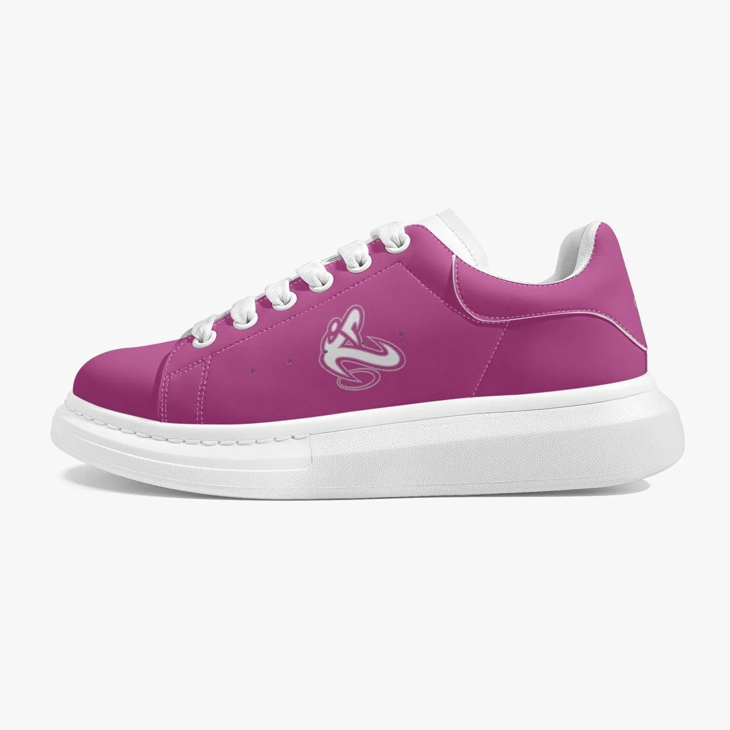 Athletic Apparatus Pink  Lifestyle Low-Top Leather Sneakers