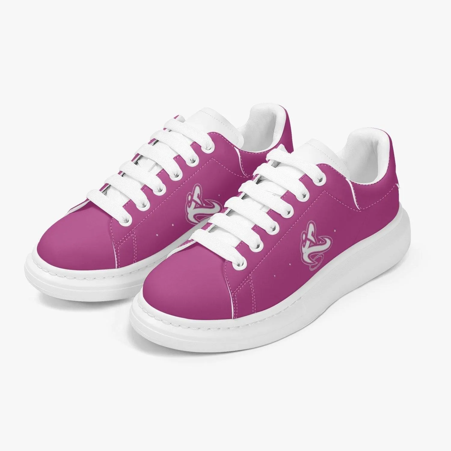 Athletic Apparatus Pink  Lifestyle Low-Top Leather Sneakers