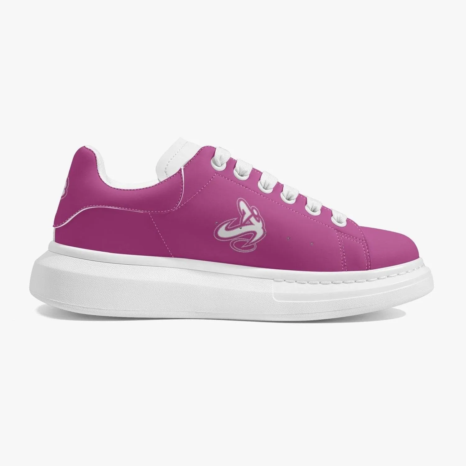 Athletic Apparatus Pink  Lifestyle Low-Top Leather Sneakers