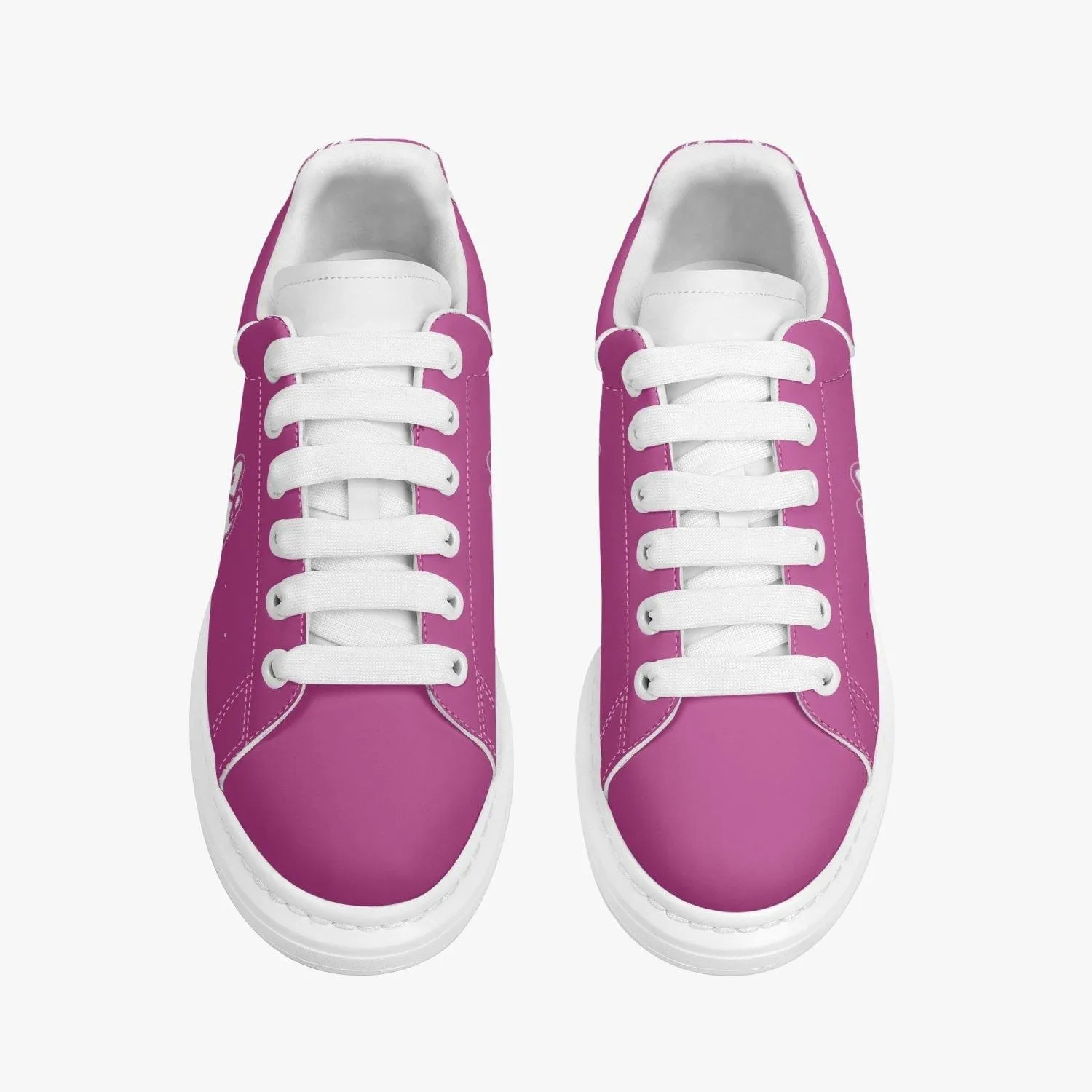 Athletic Apparatus Pink  Lifestyle Low-Top Leather Sneakers