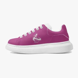 Athletic Apparatus Pink  Lifestyle Low-Top Leather Sneakers