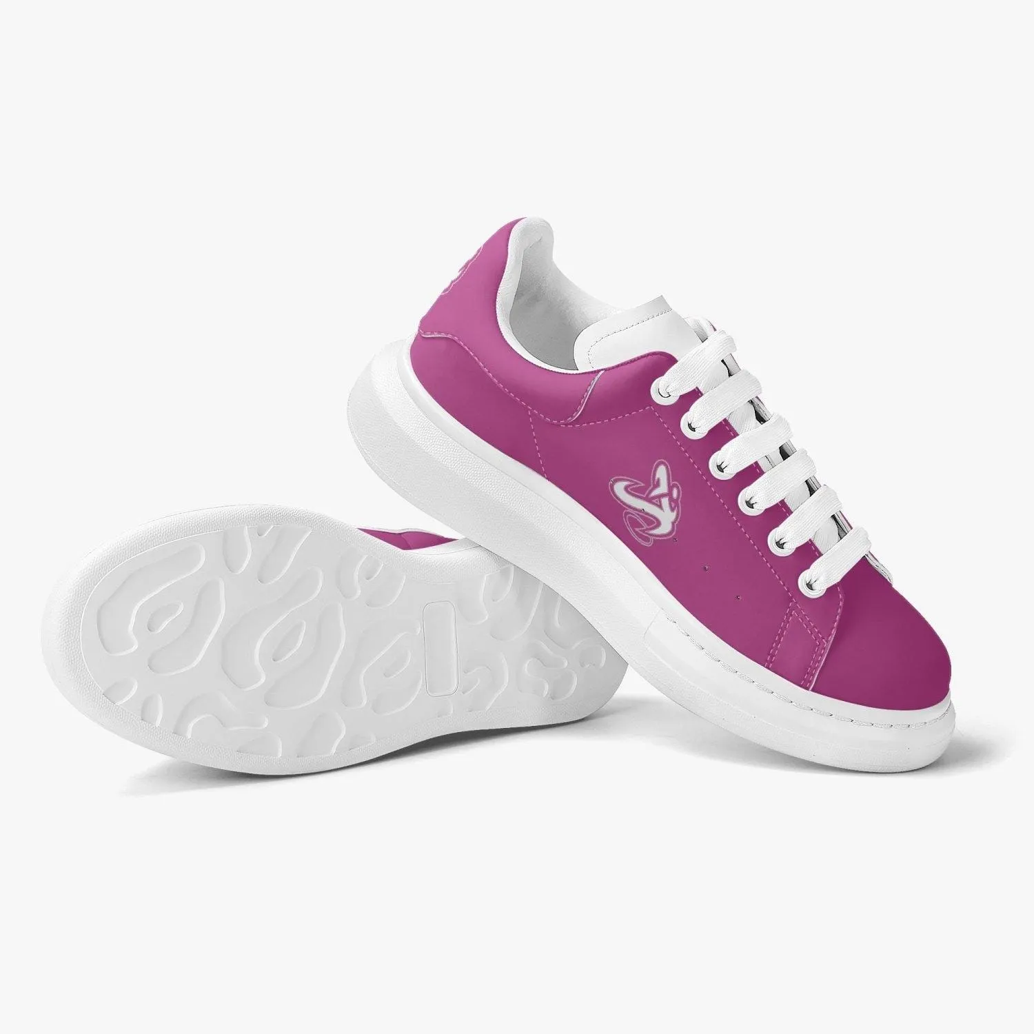 Athletic Apparatus Pink  Lifestyle Low-Top Leather Sneakers