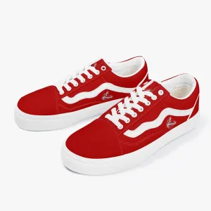 Athletic Apparatus Red Trendy Low-Top Canvas Sneakers