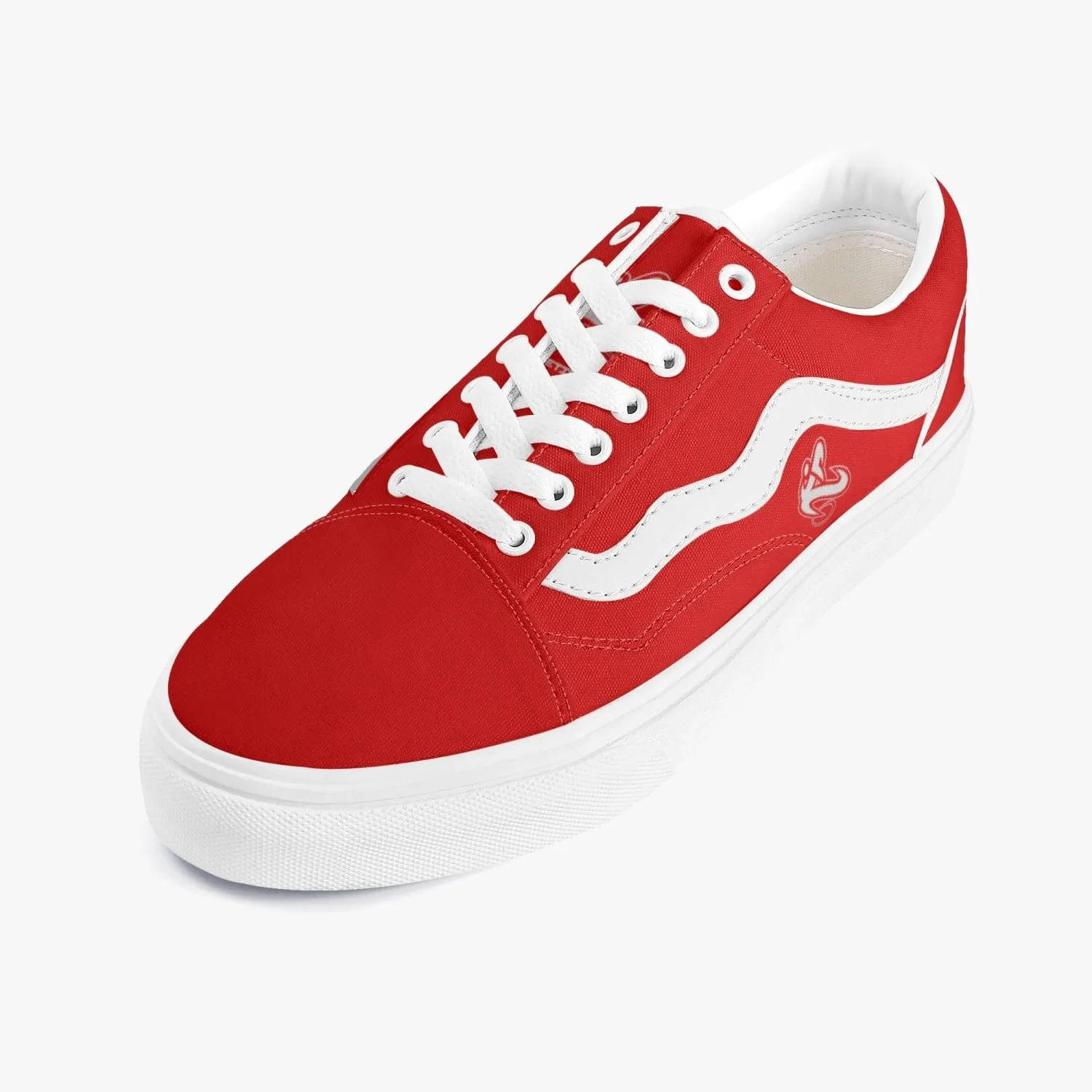 Athletic Apparatus Red Trendy Low-Top Canvas Sneakers
