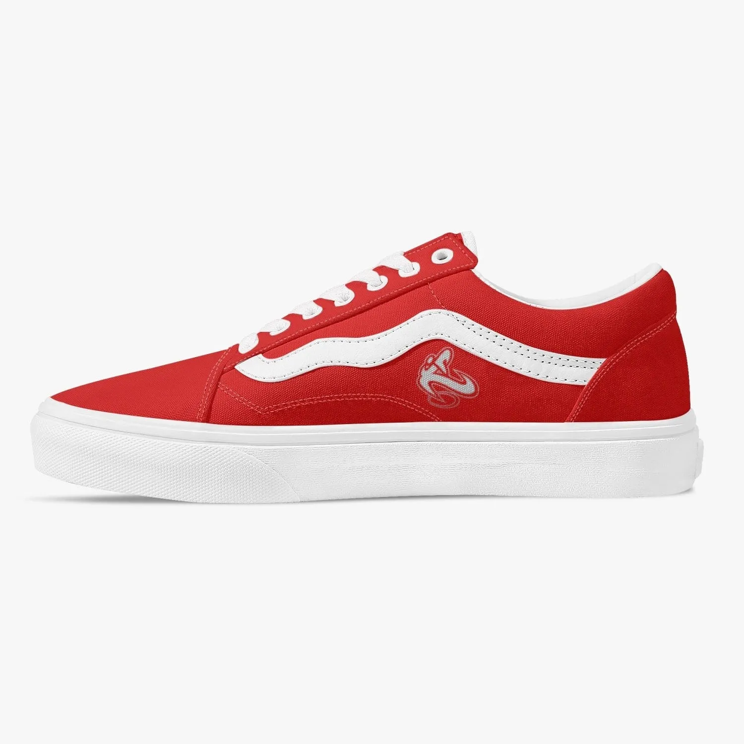 Athletic Apparatus Red Trendy Low-Top Canvas Sneakers