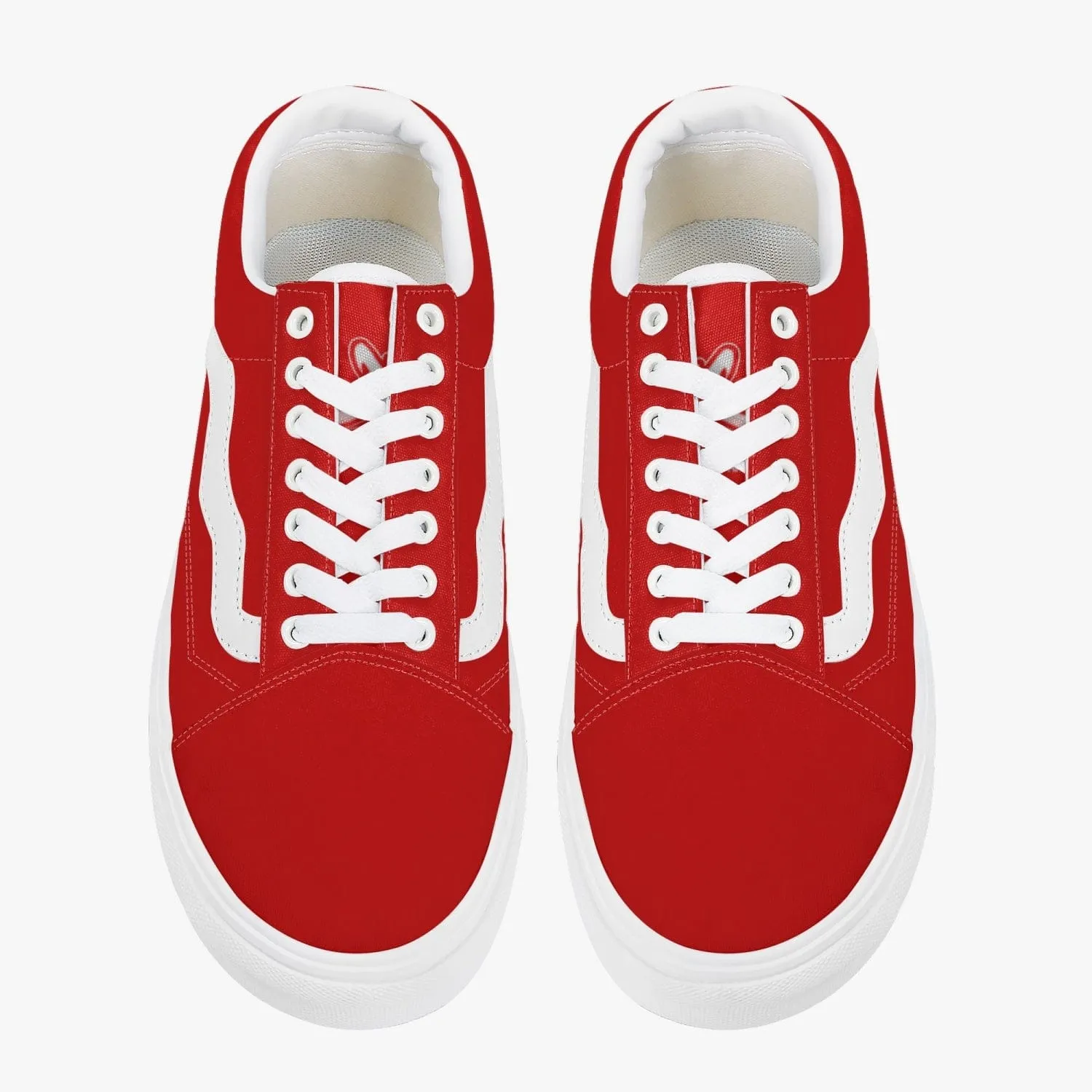 Athletic Apparatus Red Trendy Low-Top Canvas Sneakers