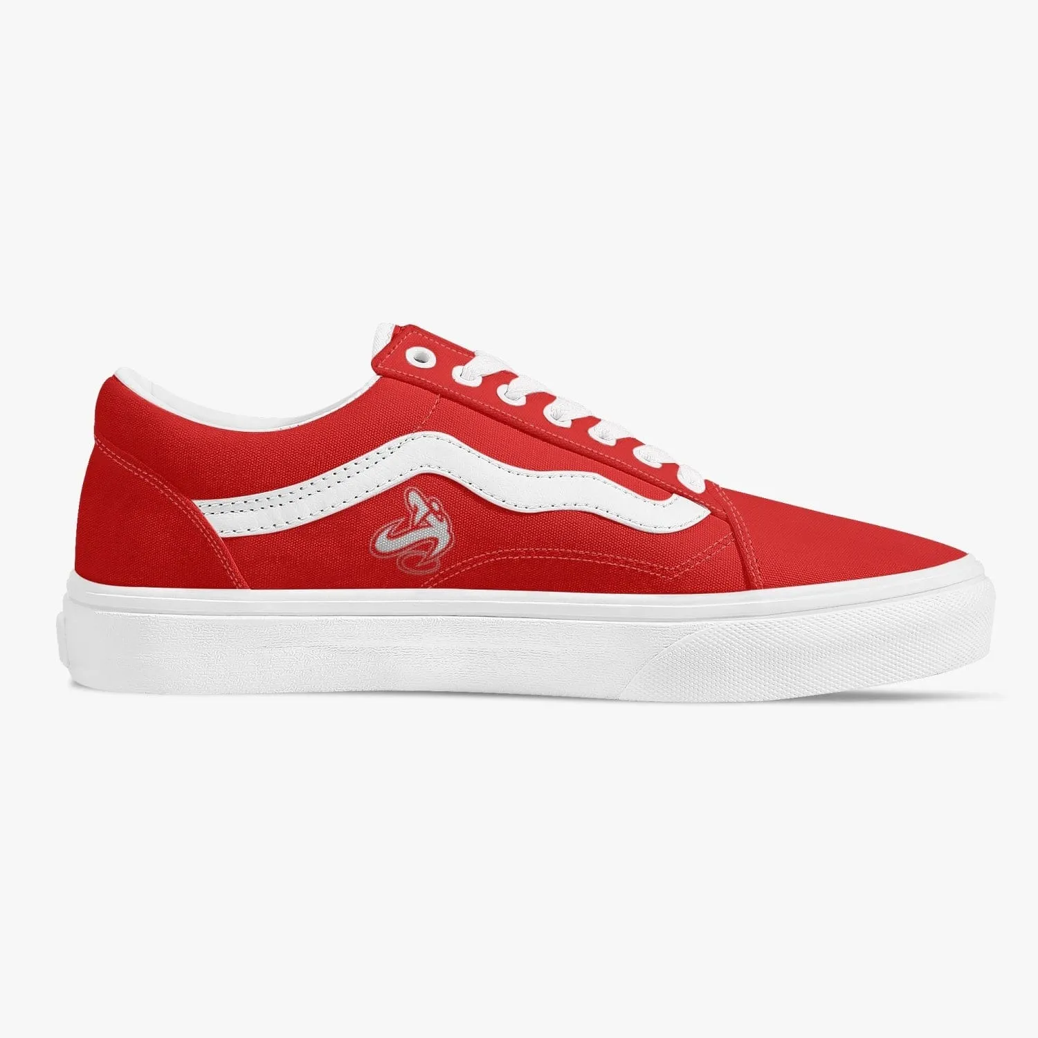 Athletic Apparatus Red Trendy Low-Top Canvas Sneakers