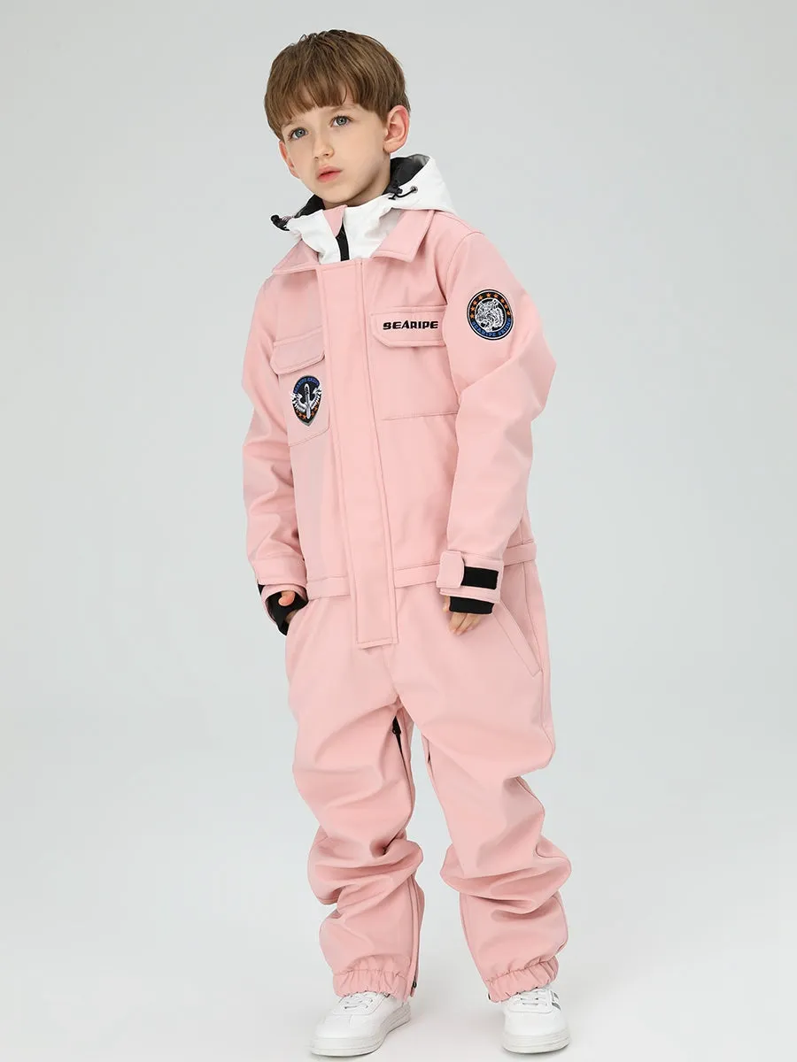 Boys Candy Color Snow Suit Foot Strap Design
