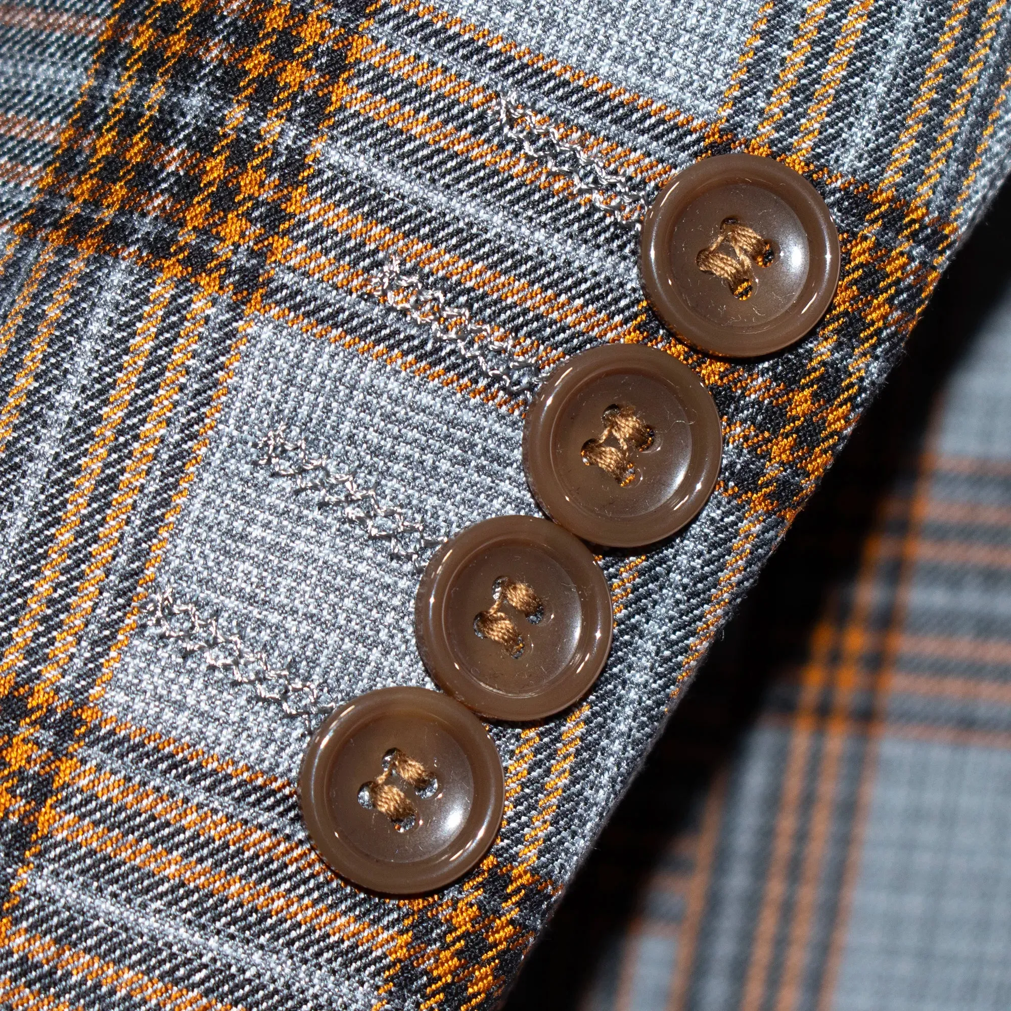 Copper Plaid 3-Piece Tailored-Fit Suit