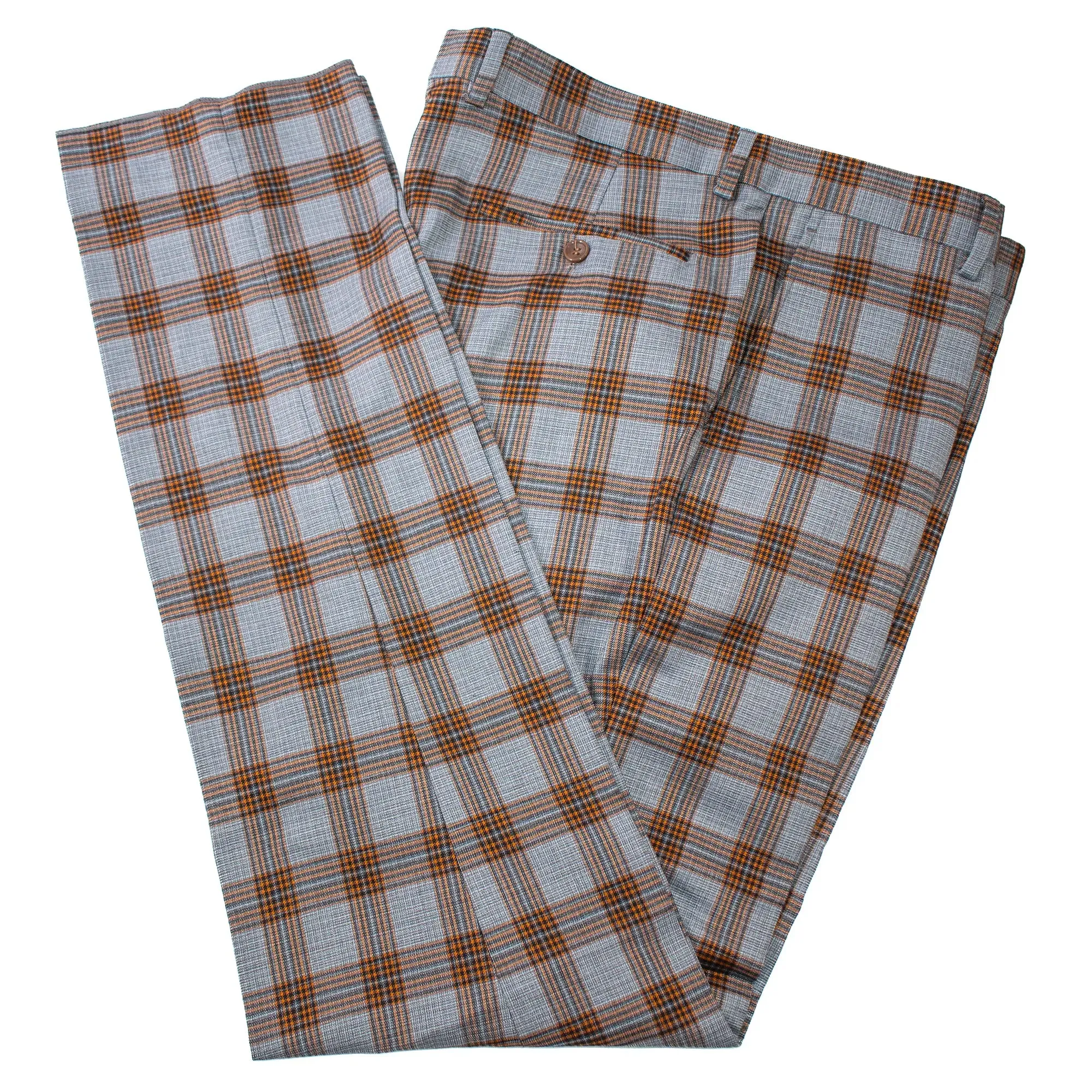 Copper Plaid 3-Piece Tailored-Fit Suit