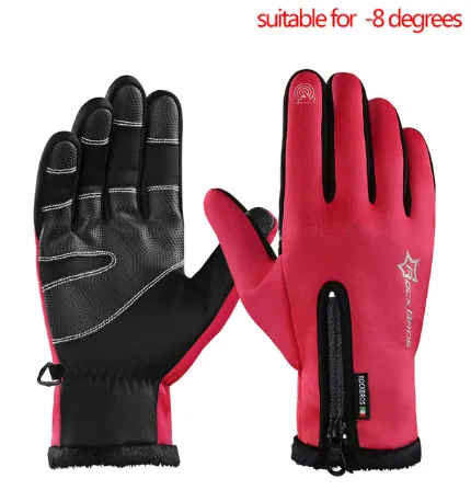 Cycling Gloves Winter Thermal Windproof Warm  Anti-slip
