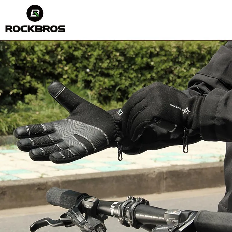 Cycling Gloves Winter Thermal Windproof Warm  Anti-slip