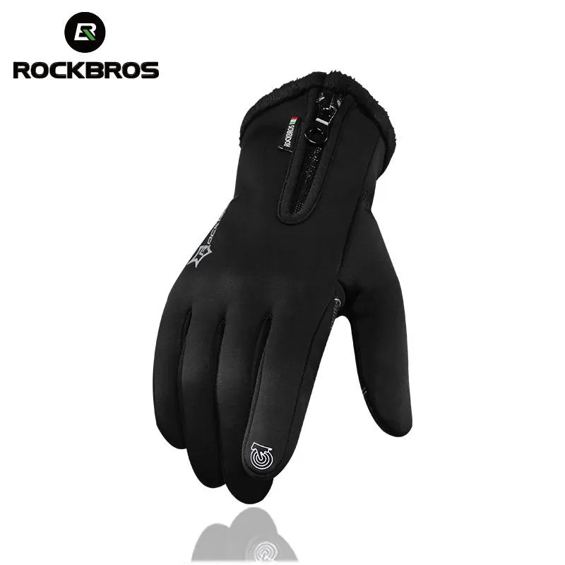 Cycling Gloves Winter Thermal Windproof Warm  Anti-slip