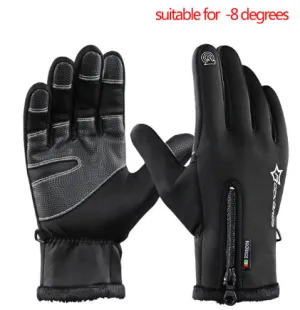 Cycling Gloves Winter Thermal Windproof Warm  Anti-slip