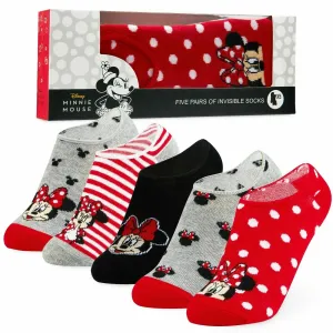 Disney Invisible 5 Pairs Socks, Minnie & Mickey No Show, Disney Gifts