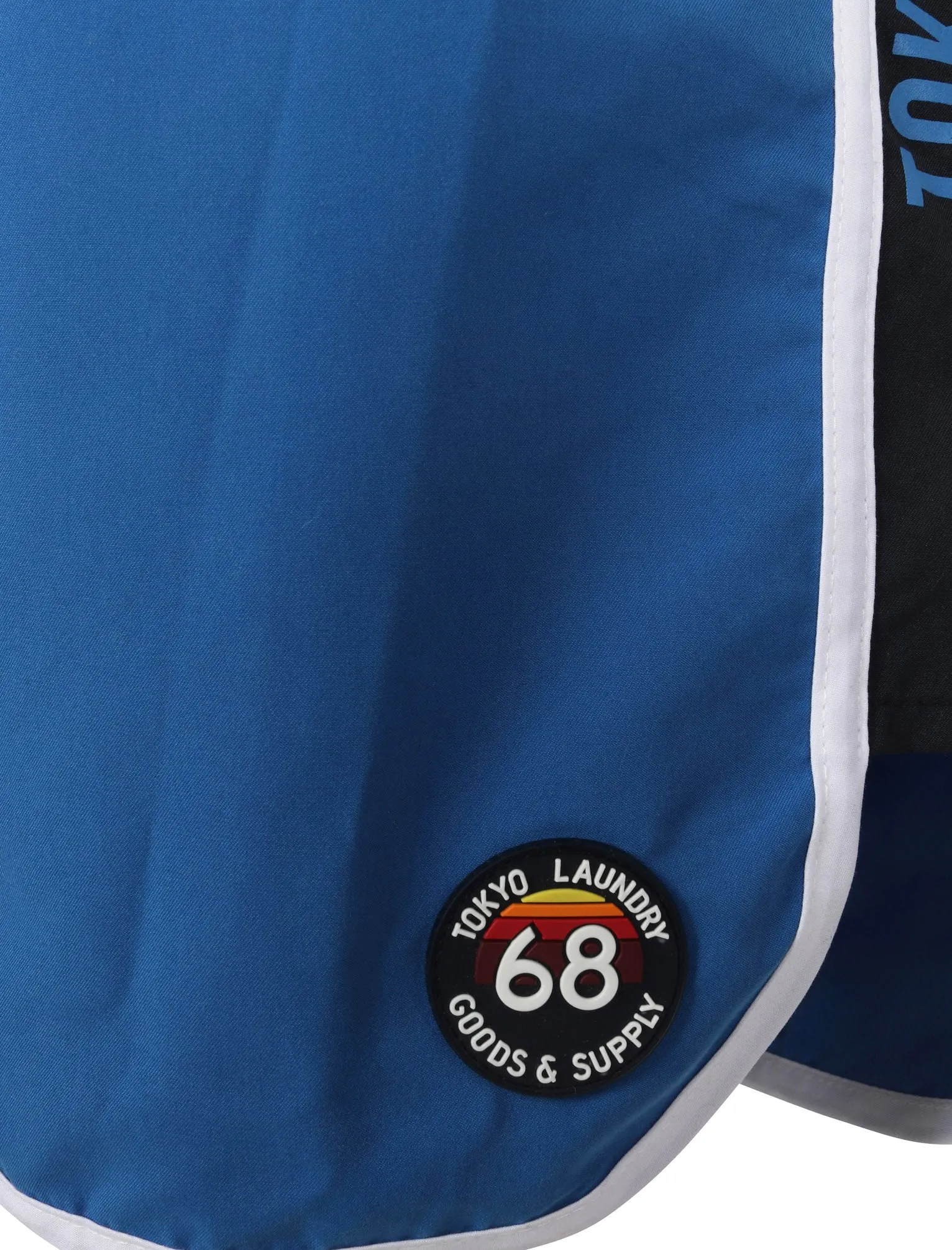 Haunani Runner Swim Shorts with Side Panels In Turkish Blue - Tokyo Laundry