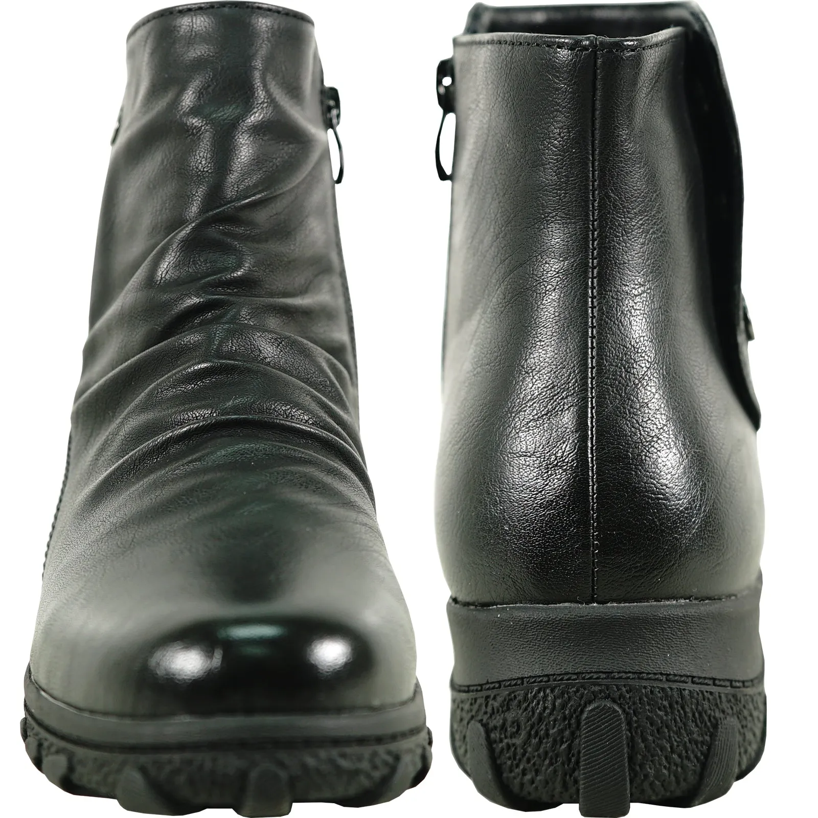 KOZI Waterproof Women Boot LYA-1 Ankle Winter Fur Casual Boot BLACK