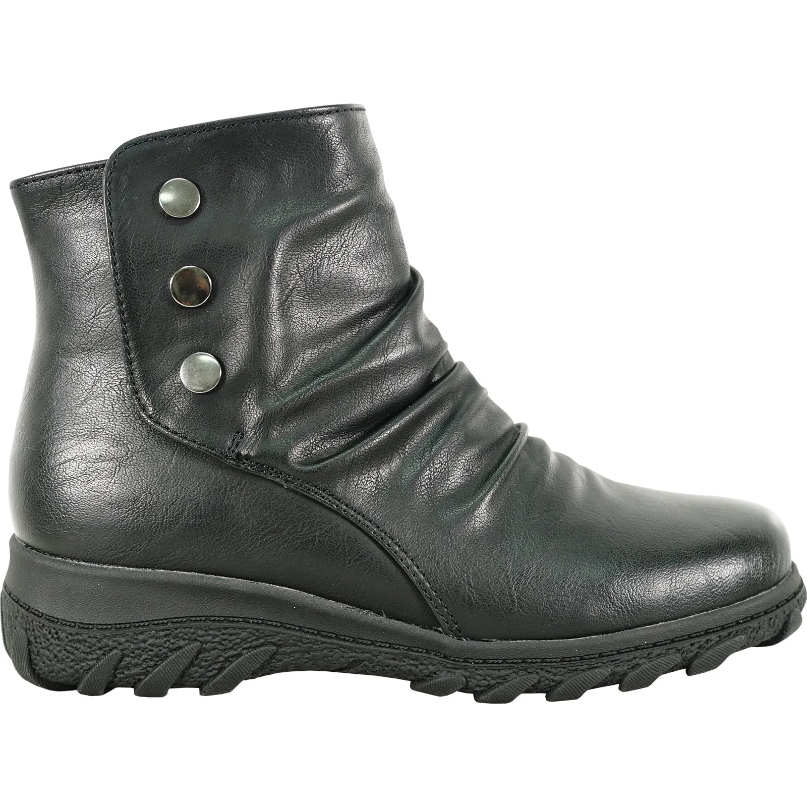 KOZI Waterproof Women Boot LYA-1 Ankle Winter Fur Casual Boot BLACK