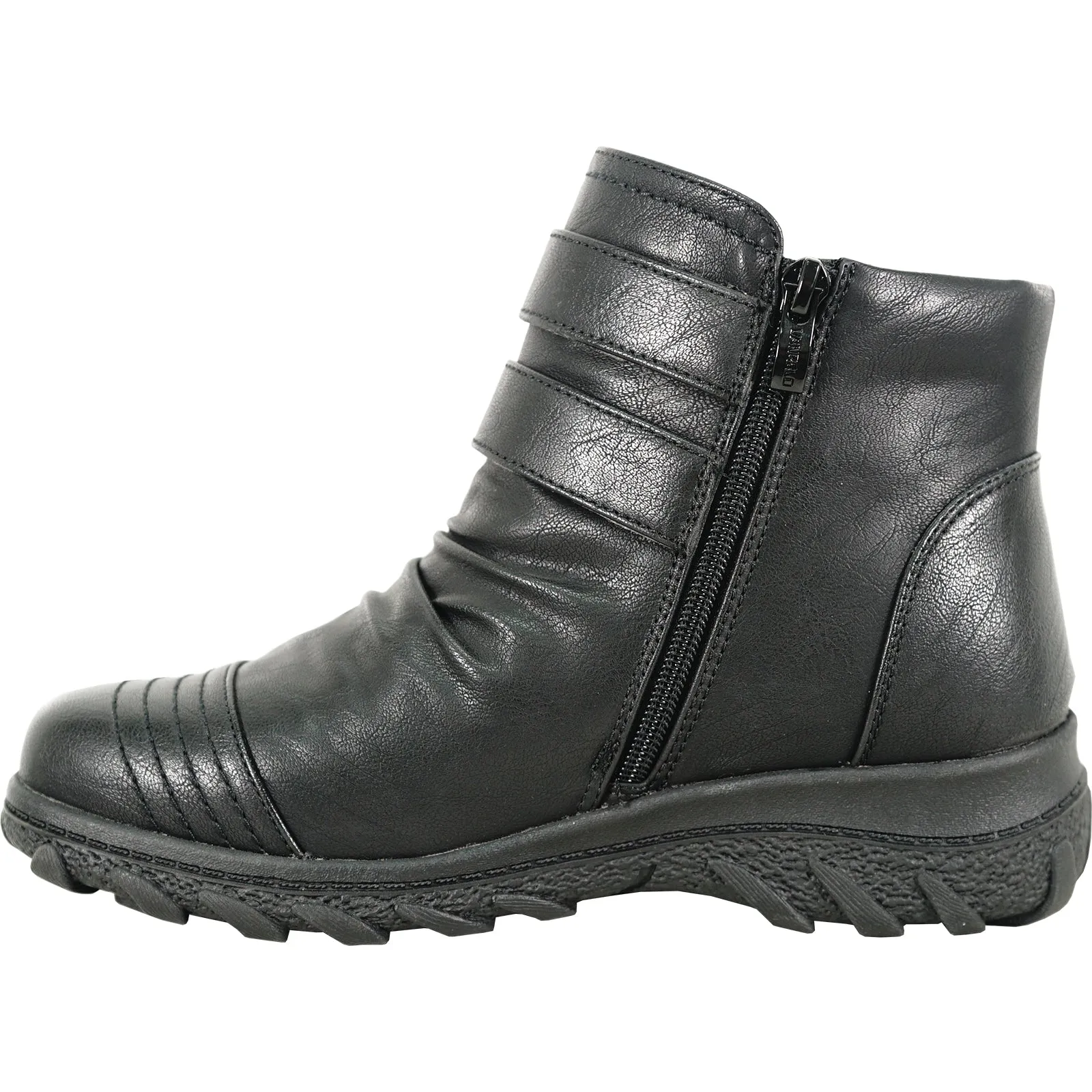 KOZI Waterproof Women Boot LYA-11 Ankle Winter Fur Casual Boot BLACK