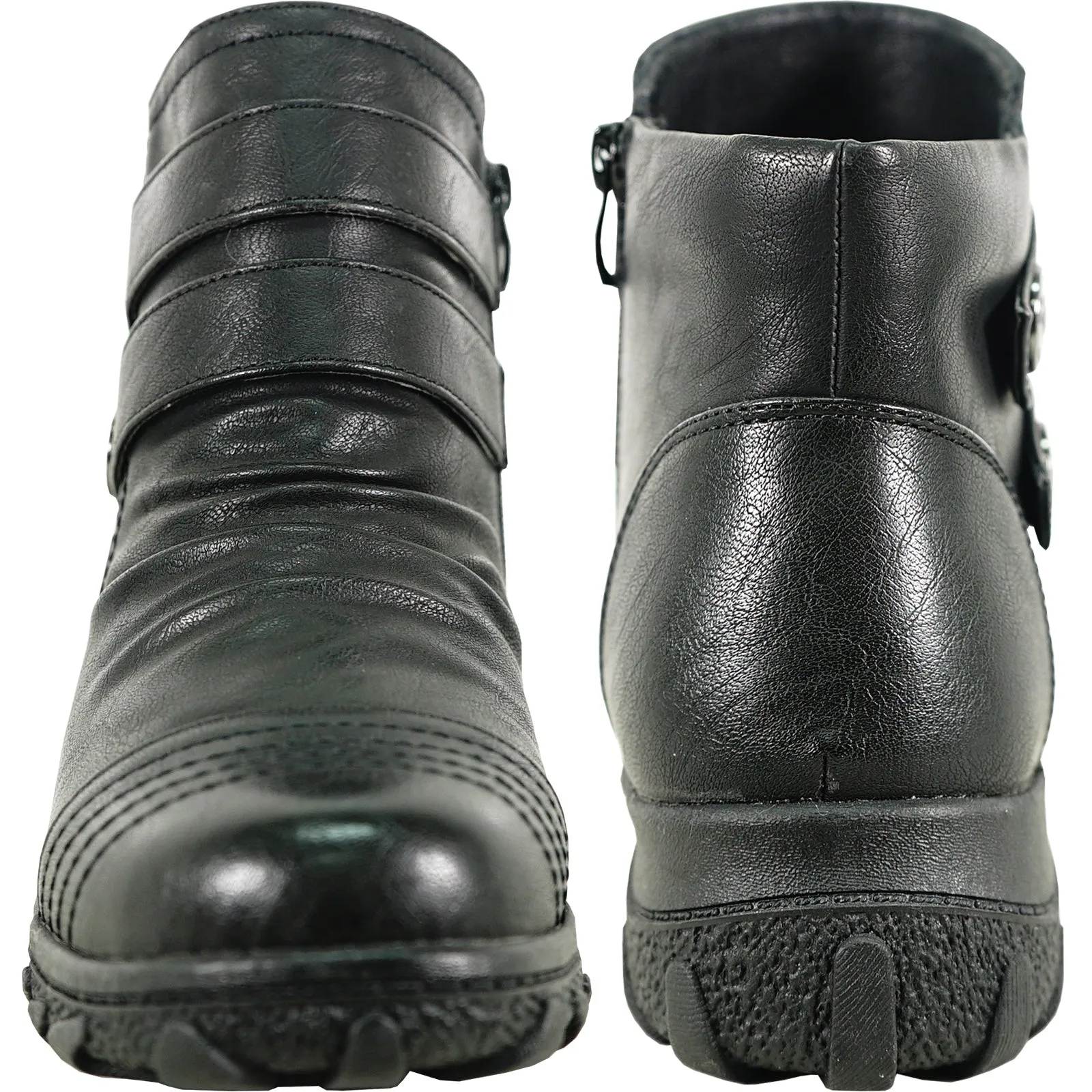 KOZI Waterproof Women Boot LYA-11 Ankle Winter Fur Casual Boot BLACK