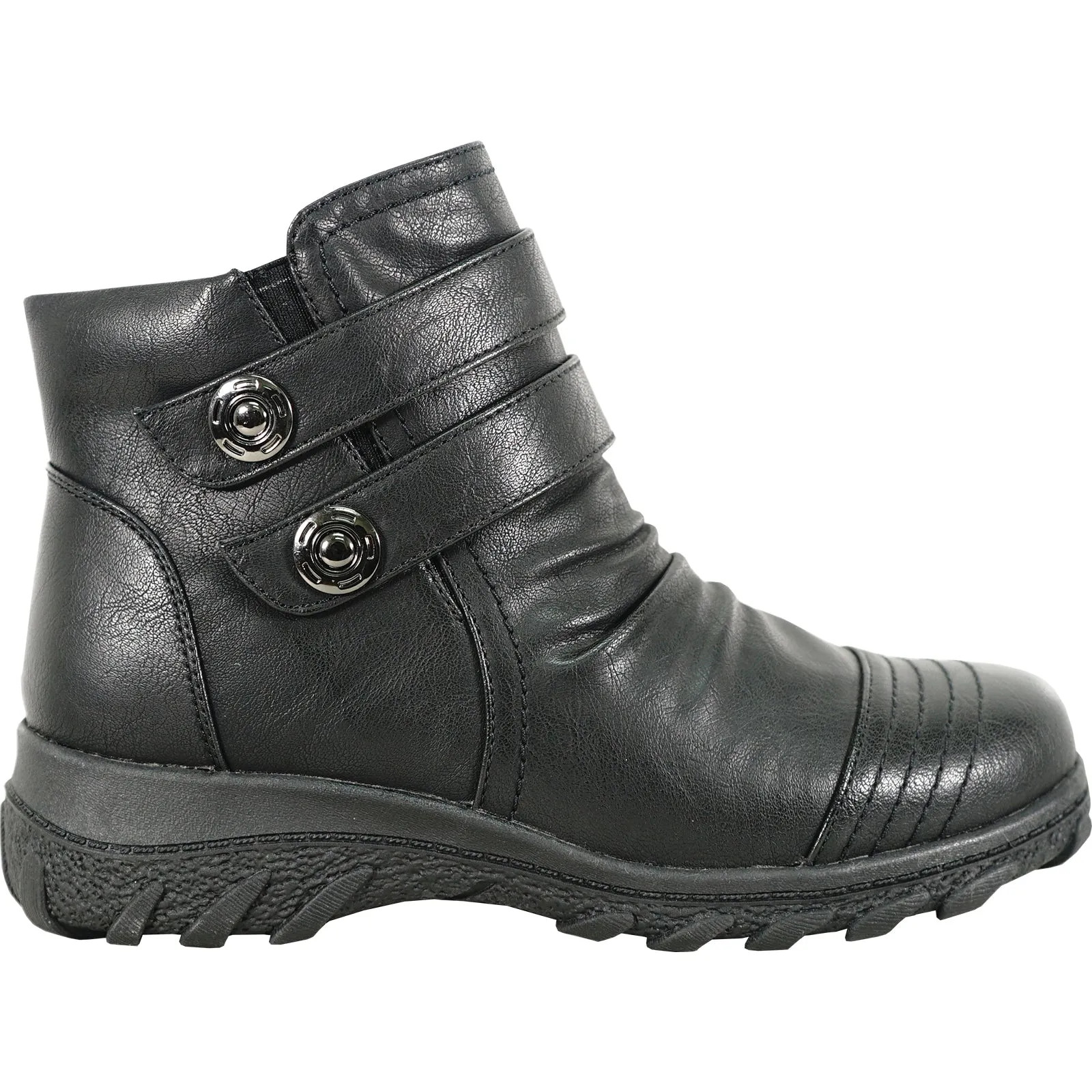 KOZI Waterproof Women Boot LYA-11 Ankle Winter Fur Casual Boot BLACK
