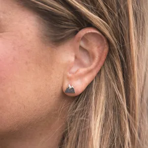 Mountain Stud Earrings in Sterling Silver