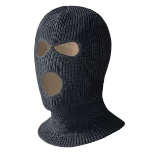 Pioneer Acrylic Knit 3-Hole Balaclava with InsuLine Liner - Warm, Stretchable, Double-Knit Construction, One Size Fits All, Versatile for Cold Weather