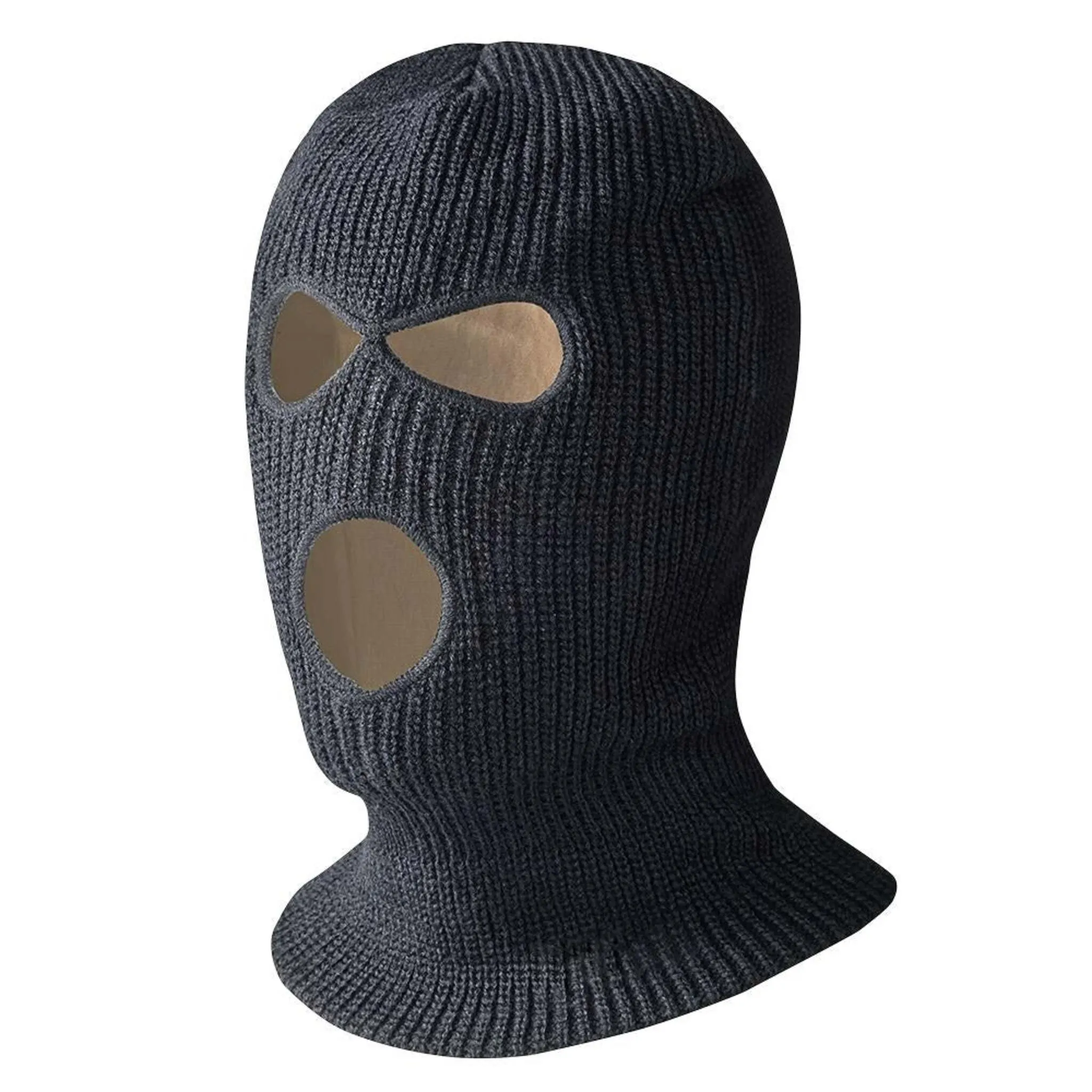 Pioneer Acrylic Knit 3-Hole Balaclava with InsuLine Liner - Warm, Stretchable, Double-Knit Construction, One Size Fits All, Versatile for Cold Weather