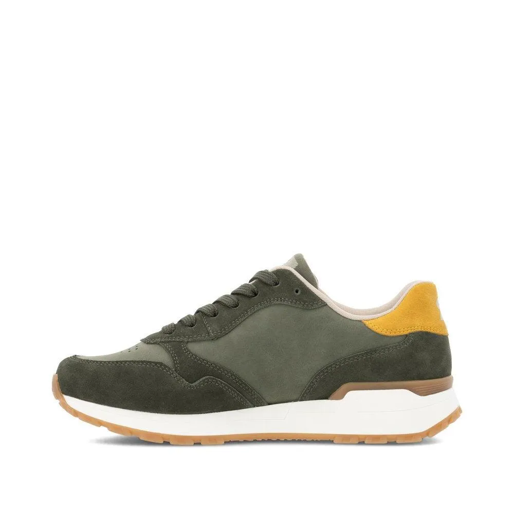 Rieker Womens Evolution Leather Trainers - Green
