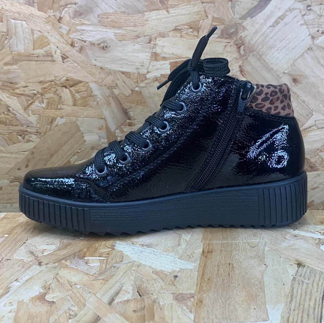 Rieker Womens Fashion High Top Trainers - Black