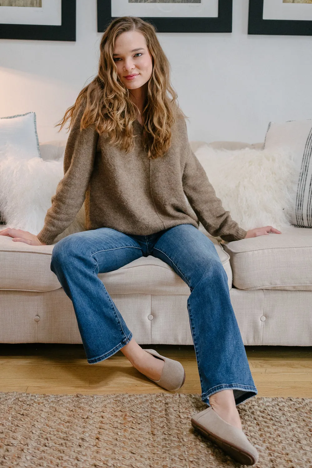Tanya Mid Rise Thermal Bootcut Jeans