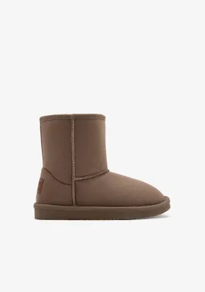 Taupe Logo Australian Boots Water Repellent B&W