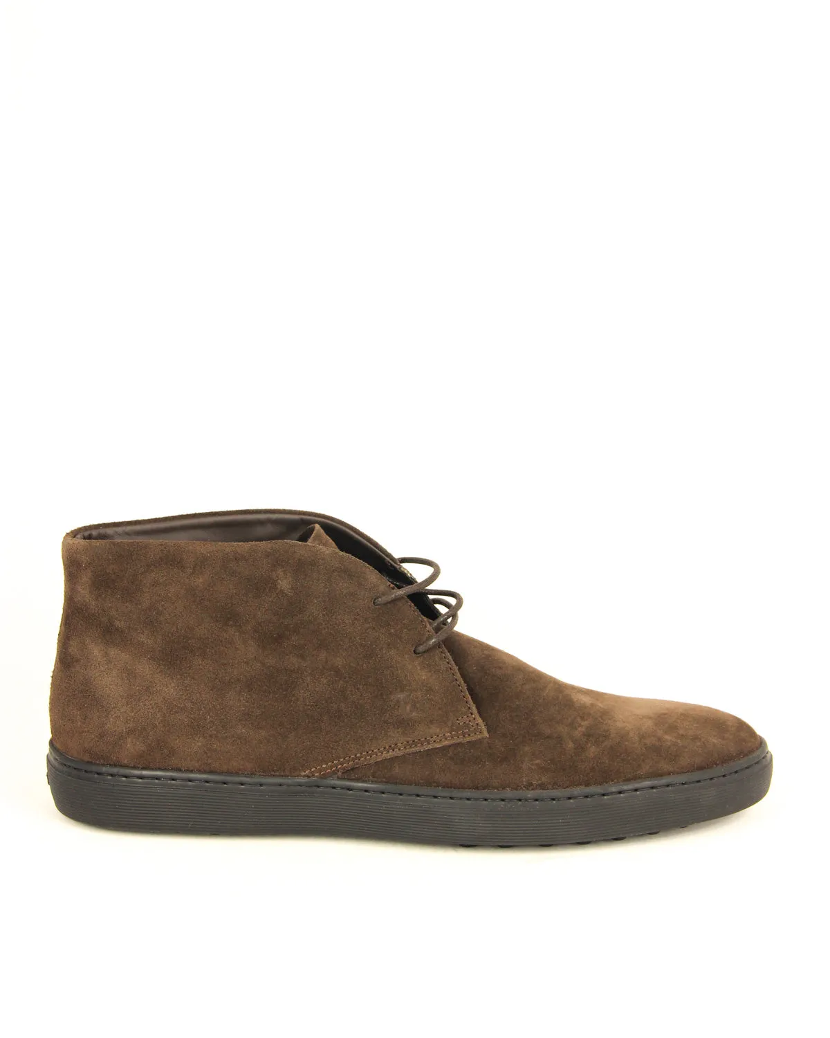 Tod's Men's Polacco Suede Leather Lace Up Oxfords Shoes Brown Suede Boots