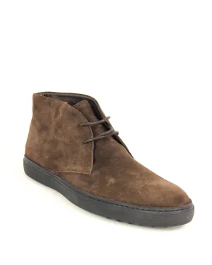 Tod's Men's Polacco Suede Leather Lace Up Oxfords Shoes Brown Suede Boots