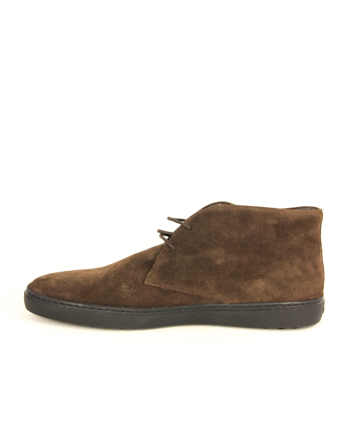 Tod's Men's Polacco Suede Leather Lace Up Oxfords Shoes Brown Suede Boots