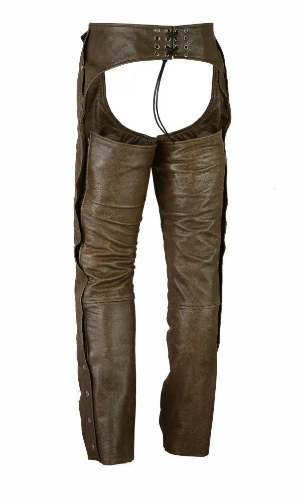 Unisex Double Deep Pocket Thermal Lined Chaps (Brown)