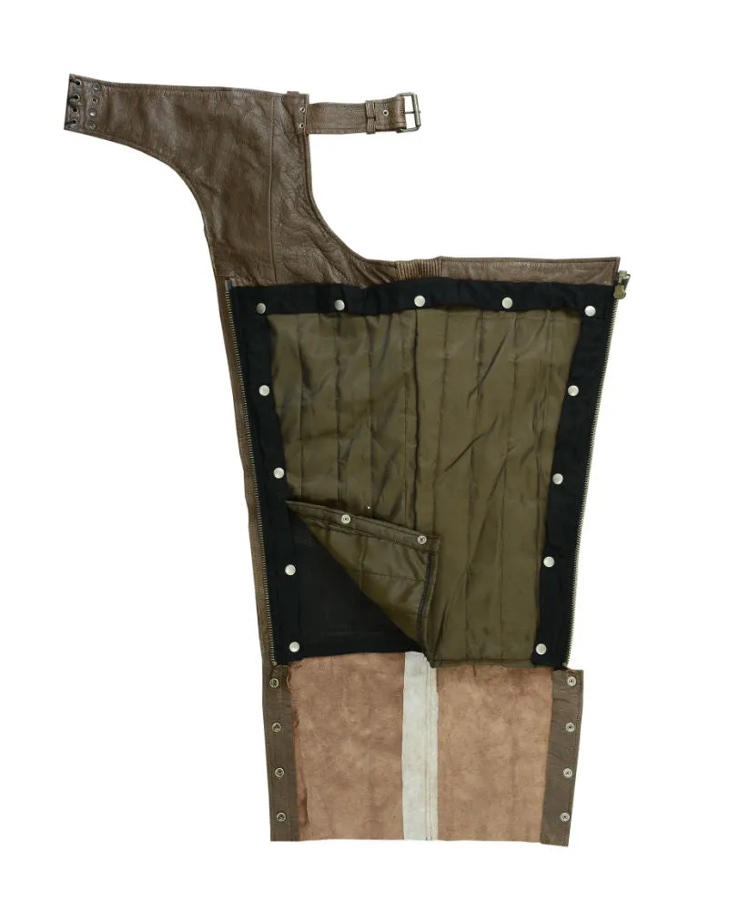 Unisex Double Deep Pocket Thermal Lined Chaps (Brown)