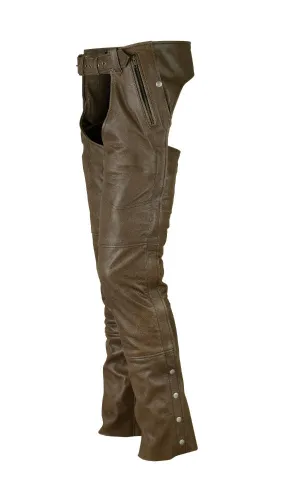 Unisex Double Deep Pocket Thermal Lined Chaps (Brown)