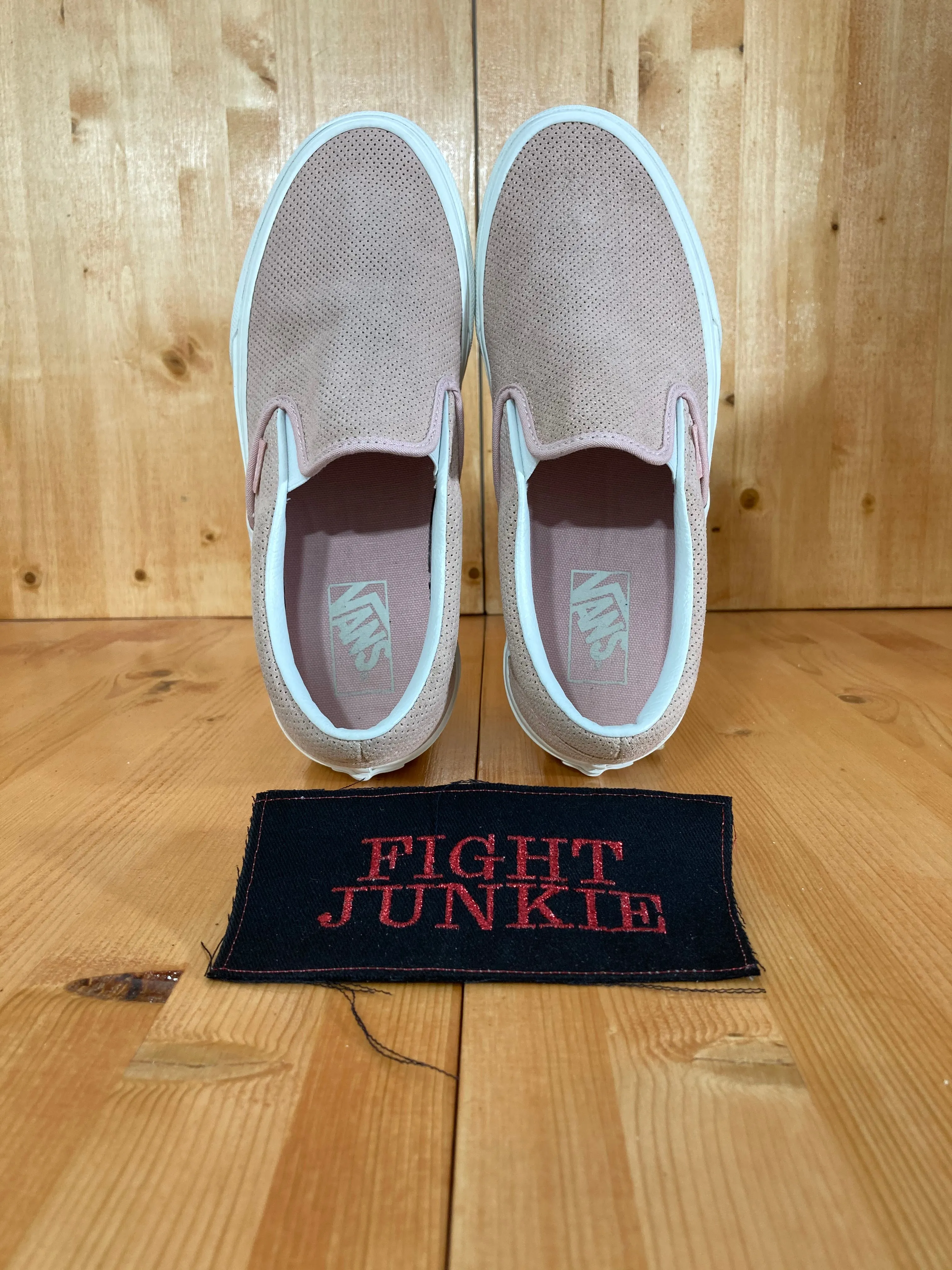 VANS CLASSIC SLIP ON PERFORATED Women Size 9.5 Unisex Suede Shoes Sneakers