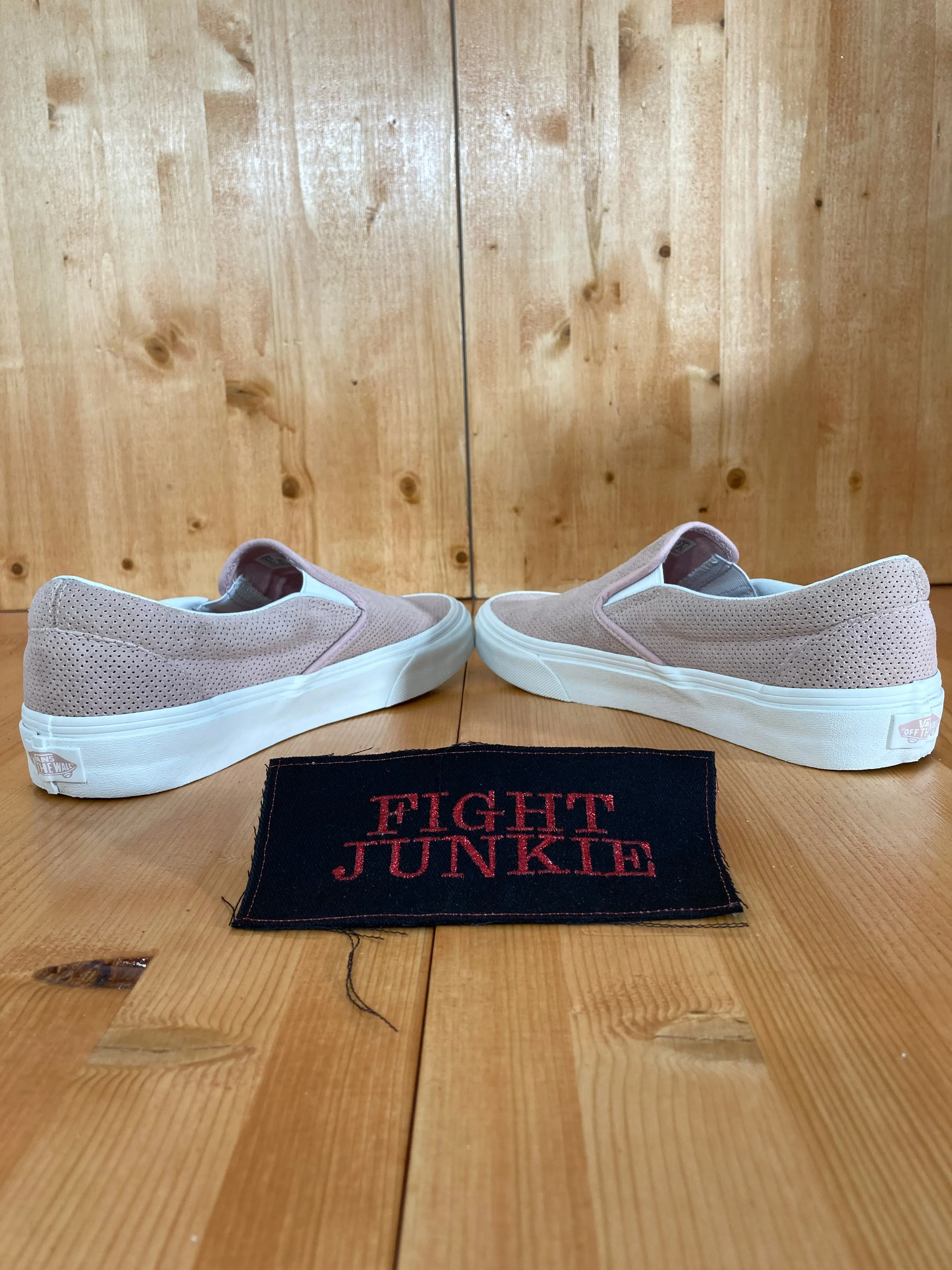 VANS CLASSIC SLIP ON PERFORATED Women Size 9.5 Unisex Suede Shoes Sneakers
