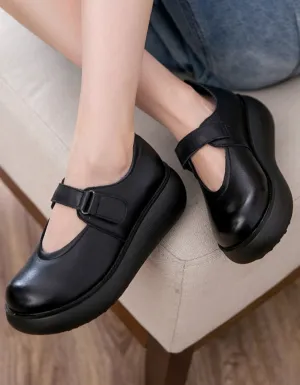 Waterproof Spring Retro Leather Shoes 2020