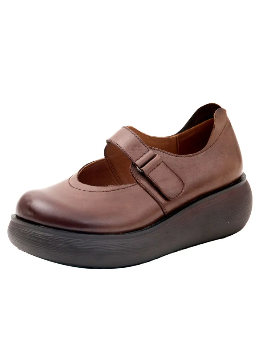 Waterproof Spring Retro Leather Shoes 2020